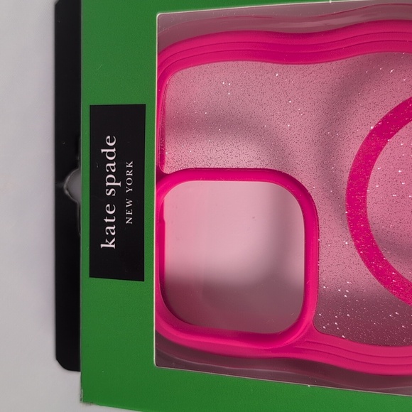 Kate Spade Pink Glitter Wavy iPhone 16 Pro Max Case - Picture 3 of 5